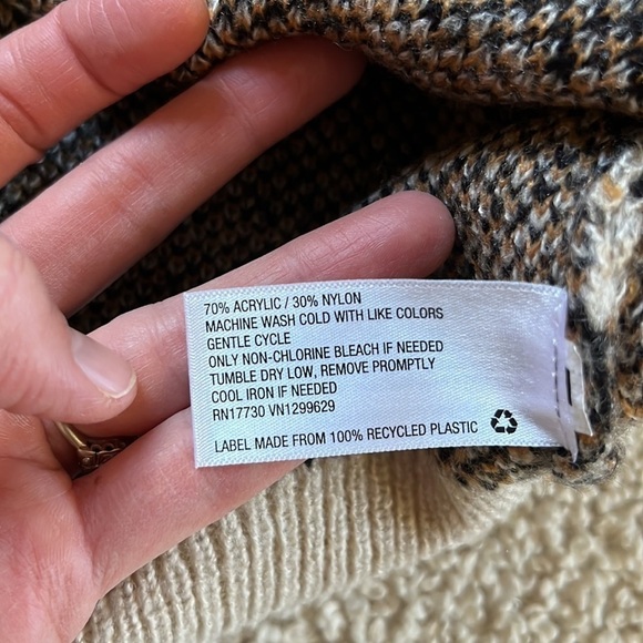 KNOX ROSE Crewneck Sweater in Leopard Print NWT Size Medium - Picture 6 of 7